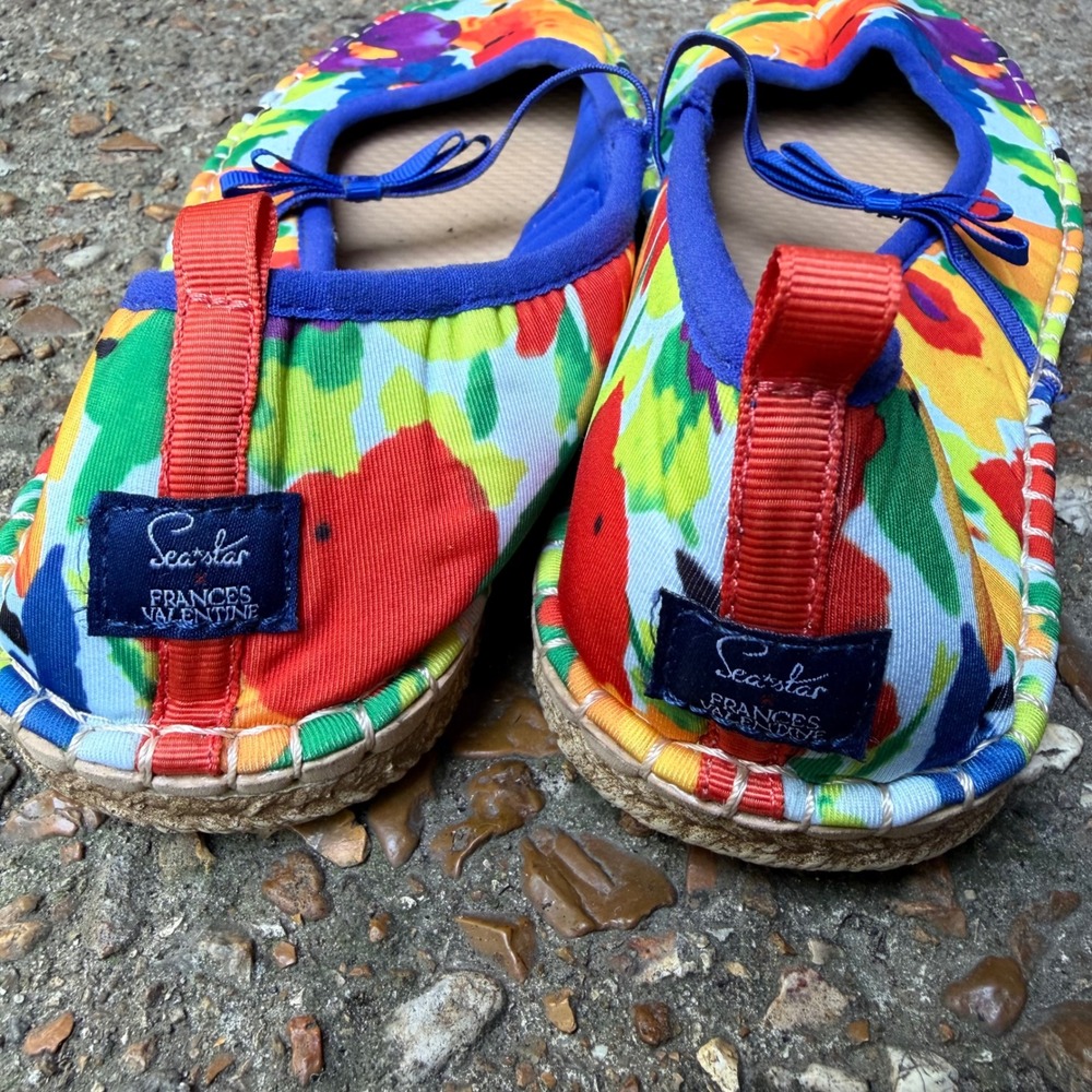 Sea Star x Frances Valentine Floral Neoprene Mary Jane Espadrille Shoes Womens 8 - Picture 13 of 15